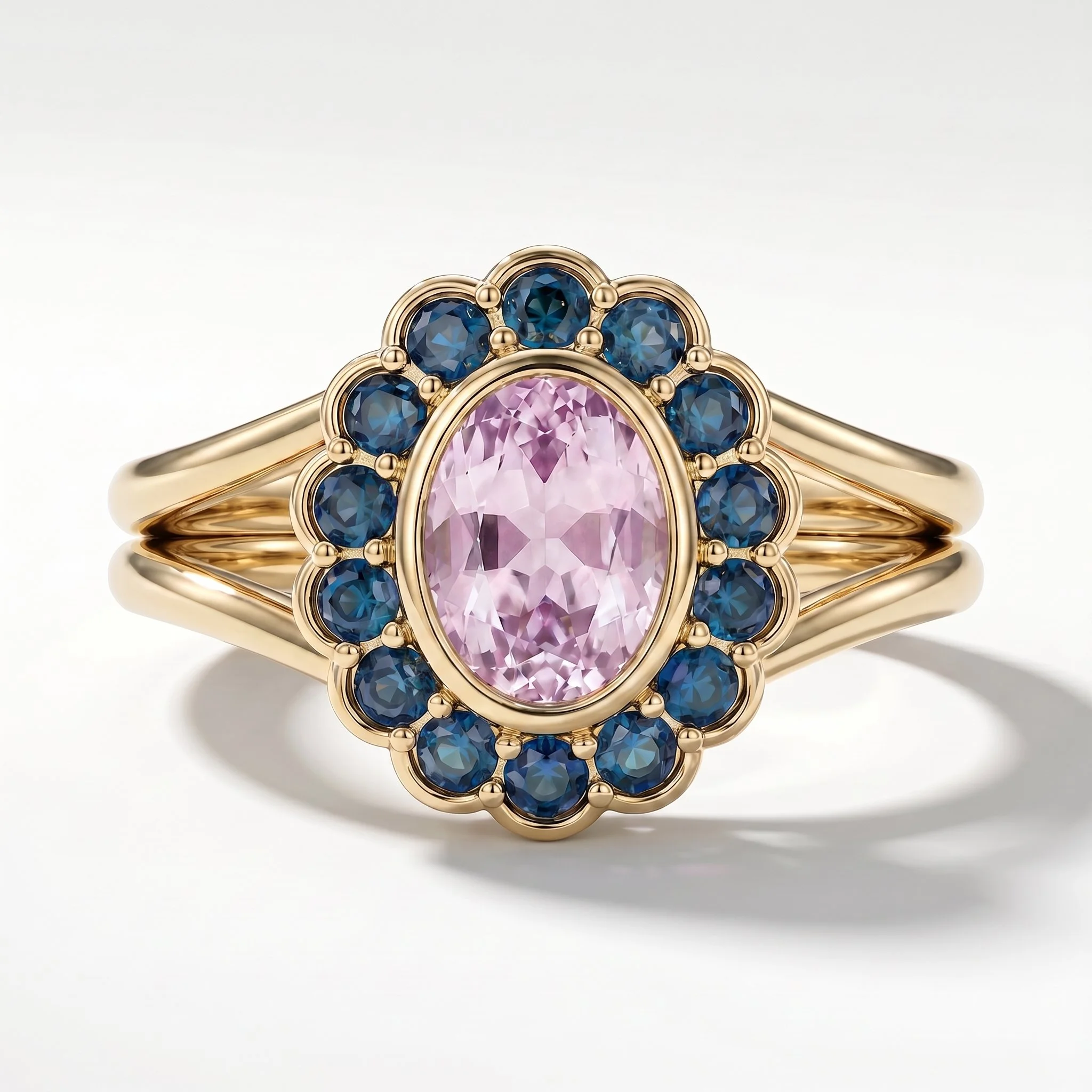 The Signature Edition: Asha Signet Ring in Bubble gum Pink & Peacock Teal