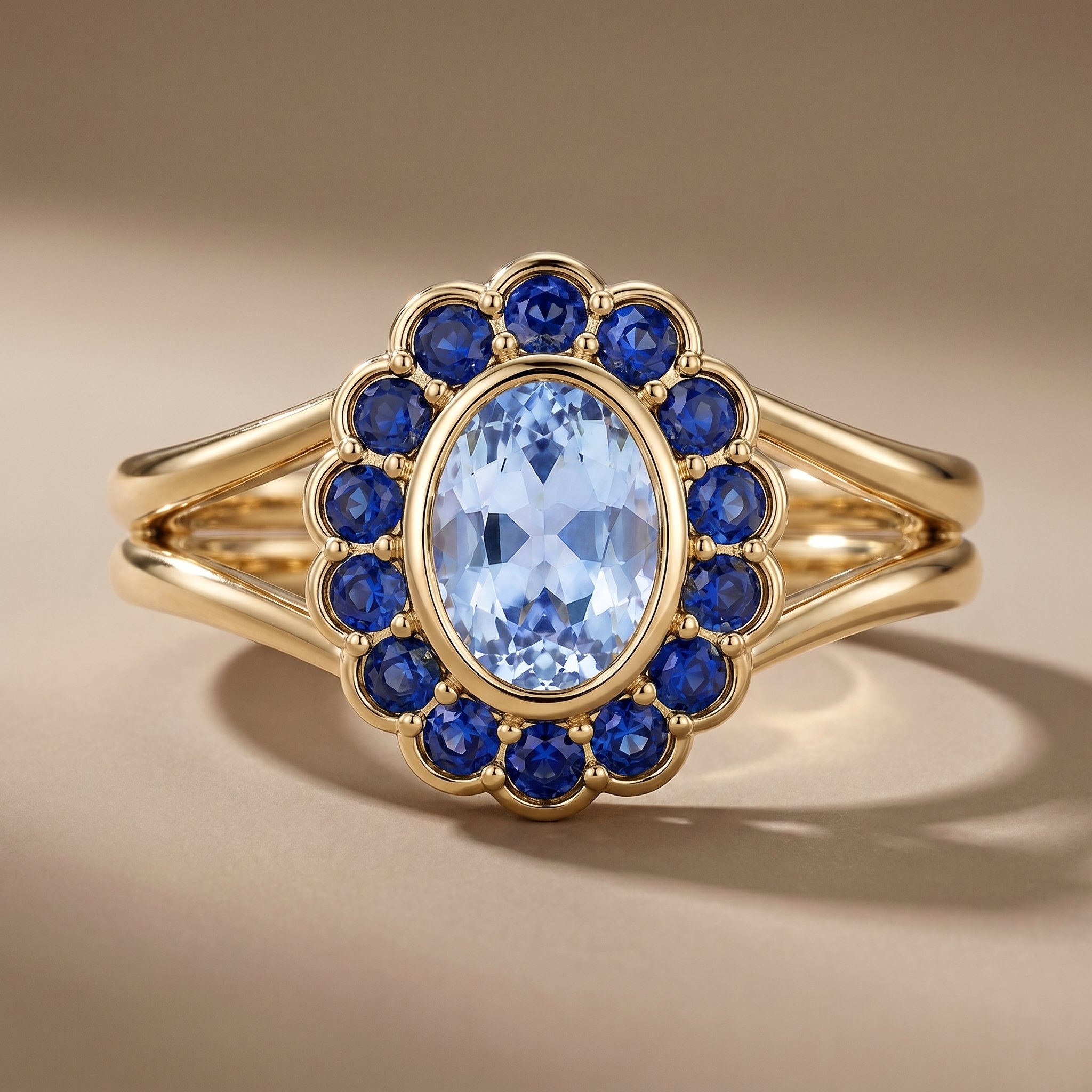 The Signature Edition: Asha Signet Ring in Ceylon Blue
