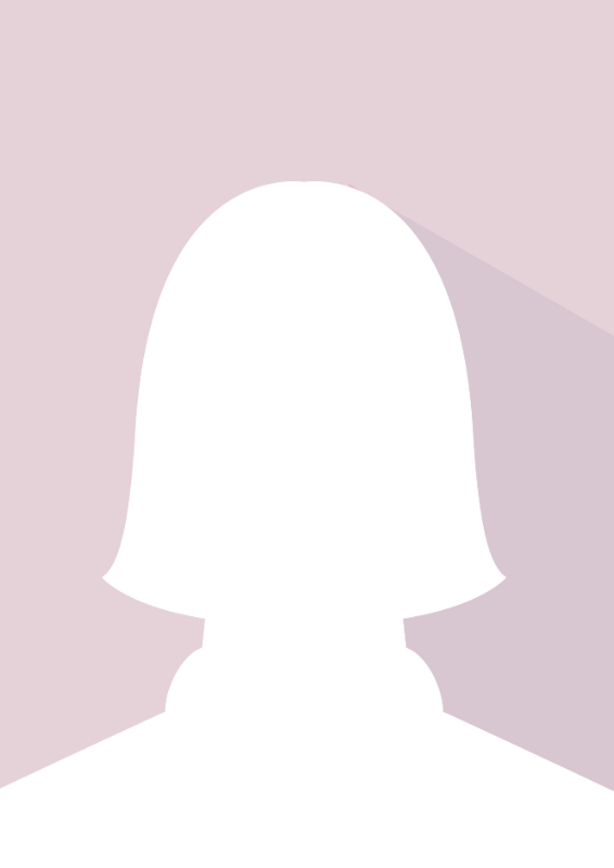 Silhouette de una persona con cabello corto y sombra en un fondo lila claro