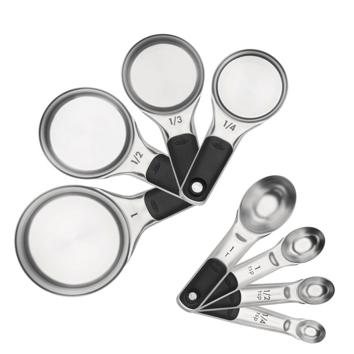MEASURING CUPS + SPOONS - easy to store, comfy to use
