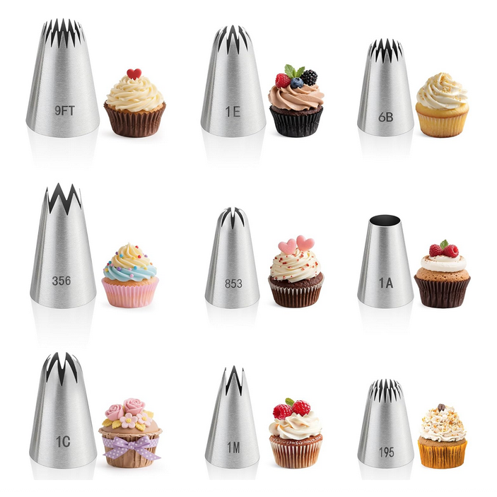 LARGE PIPING TIPS - your essential set
