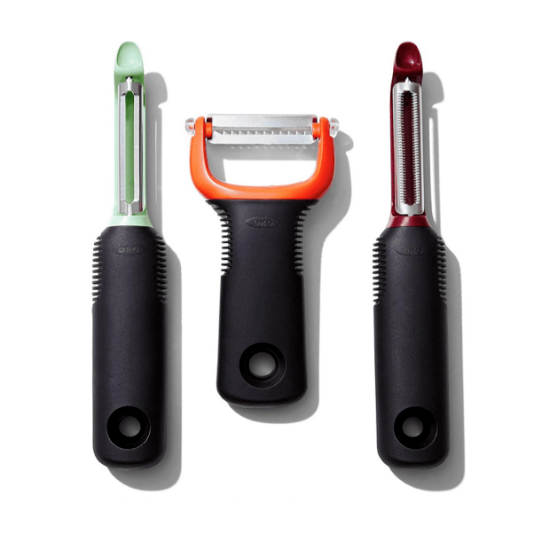 PEELER SET - comfy grips in all-purpose, serrated + julienne options