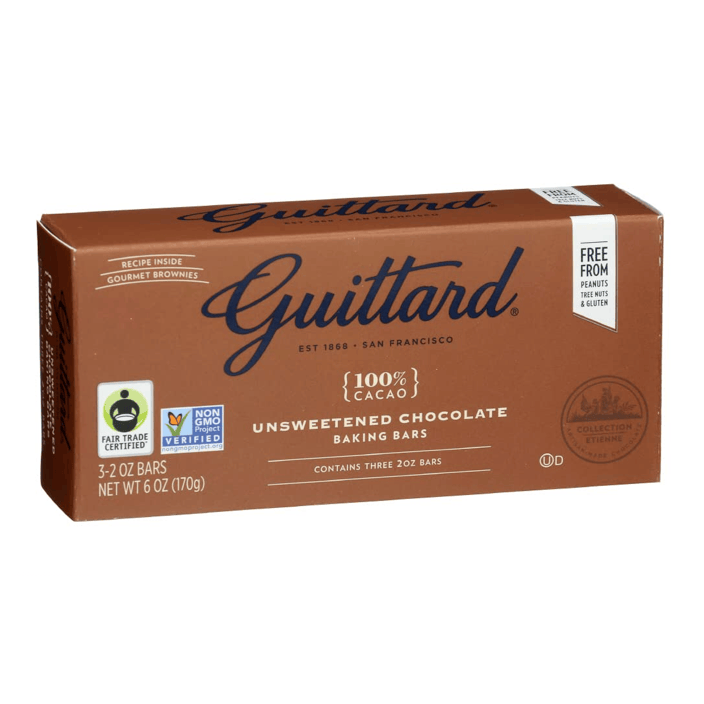 GUITTARD UNSWEETENED CHOCOLATE - 100% cocoa baking bar