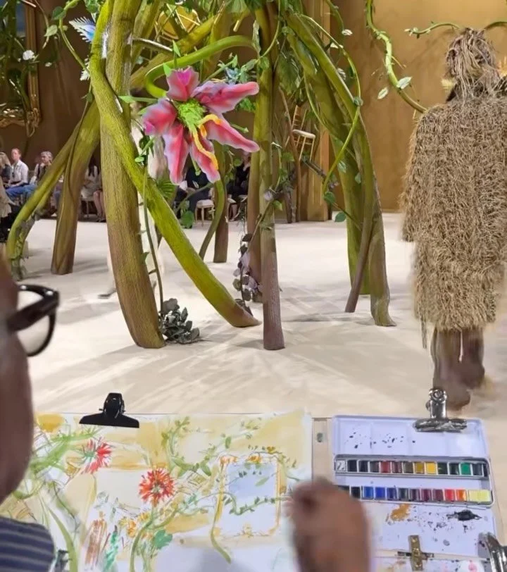 This week, CHANEL invited 80-year-old painter Jo&euml;l Blanc to paint its Haute Couture show live from the runway. At a time when AI can create almost any image in seconds, CHANEL chose to highlight the opposite: years of practice, the human hand, a