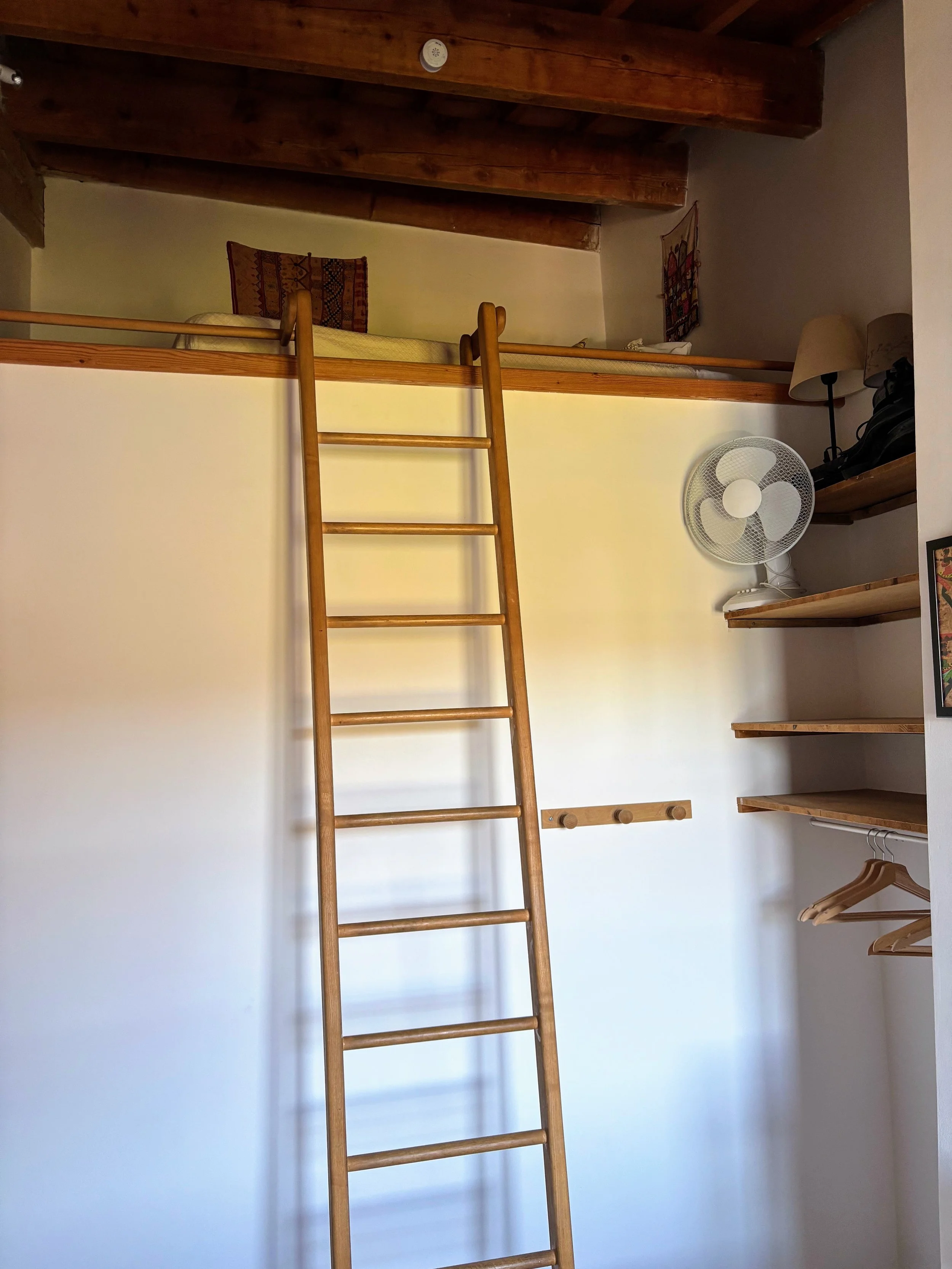 Ladder to mezzanine