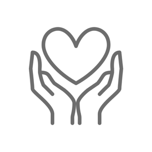 Black and white line drawing of a fox sitting, facing left with its tail curled around its body.