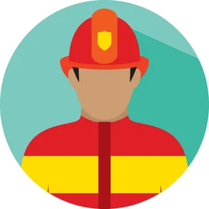 Illustration of a firefighter