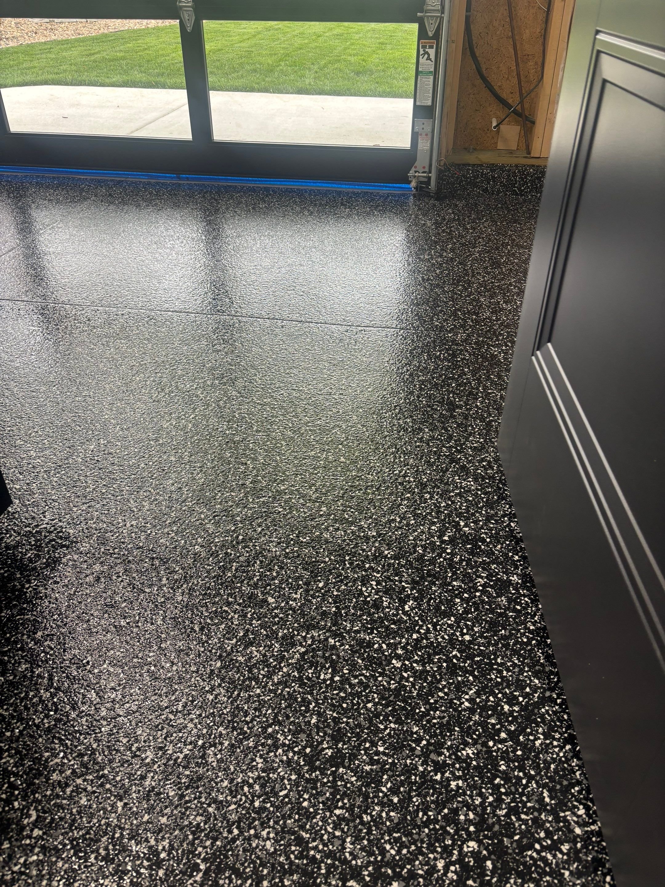 Custom Black Epoxy Floor
