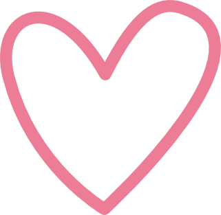 Pink heart outline