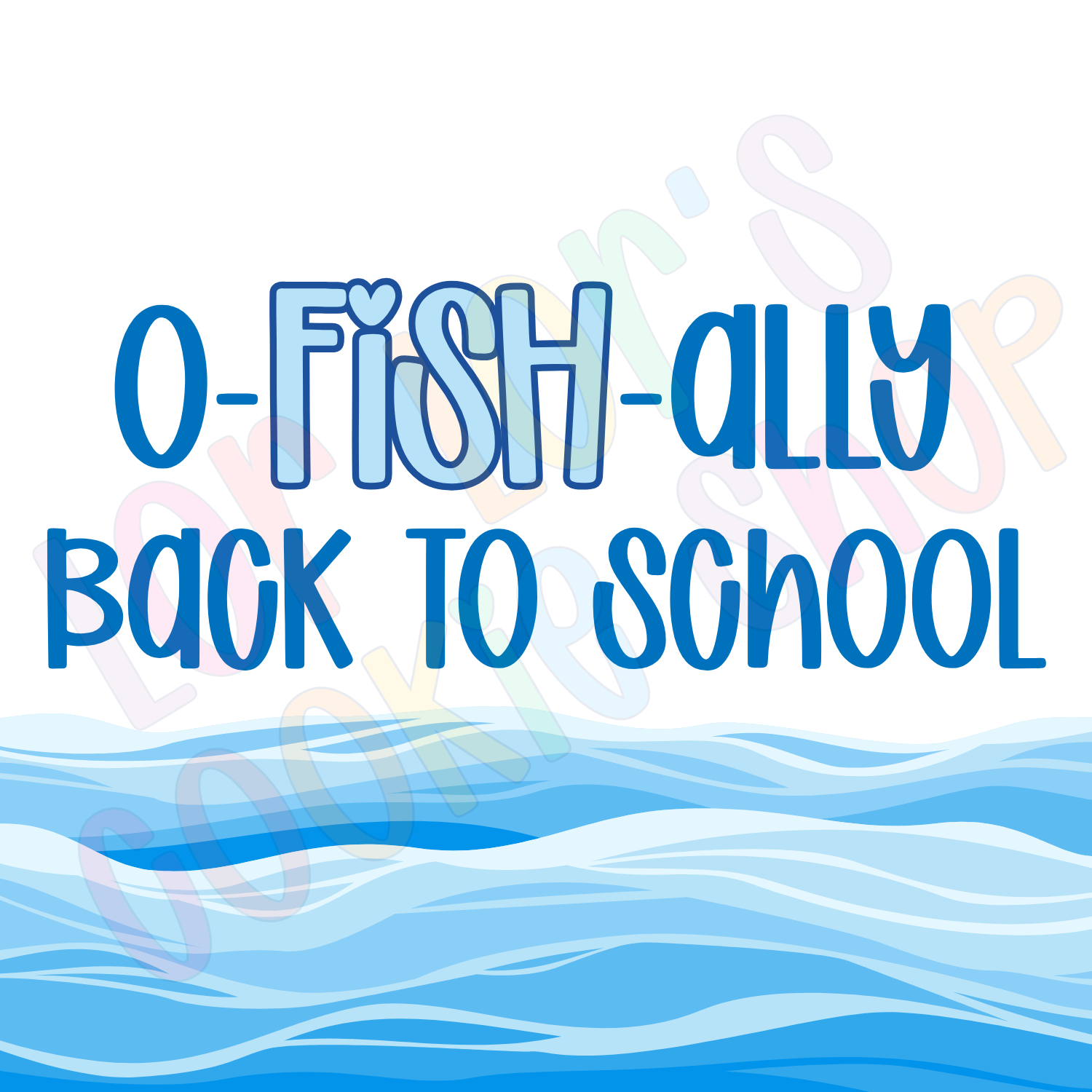 O-Fish-ally Back to School- 2 Inch Square Tag