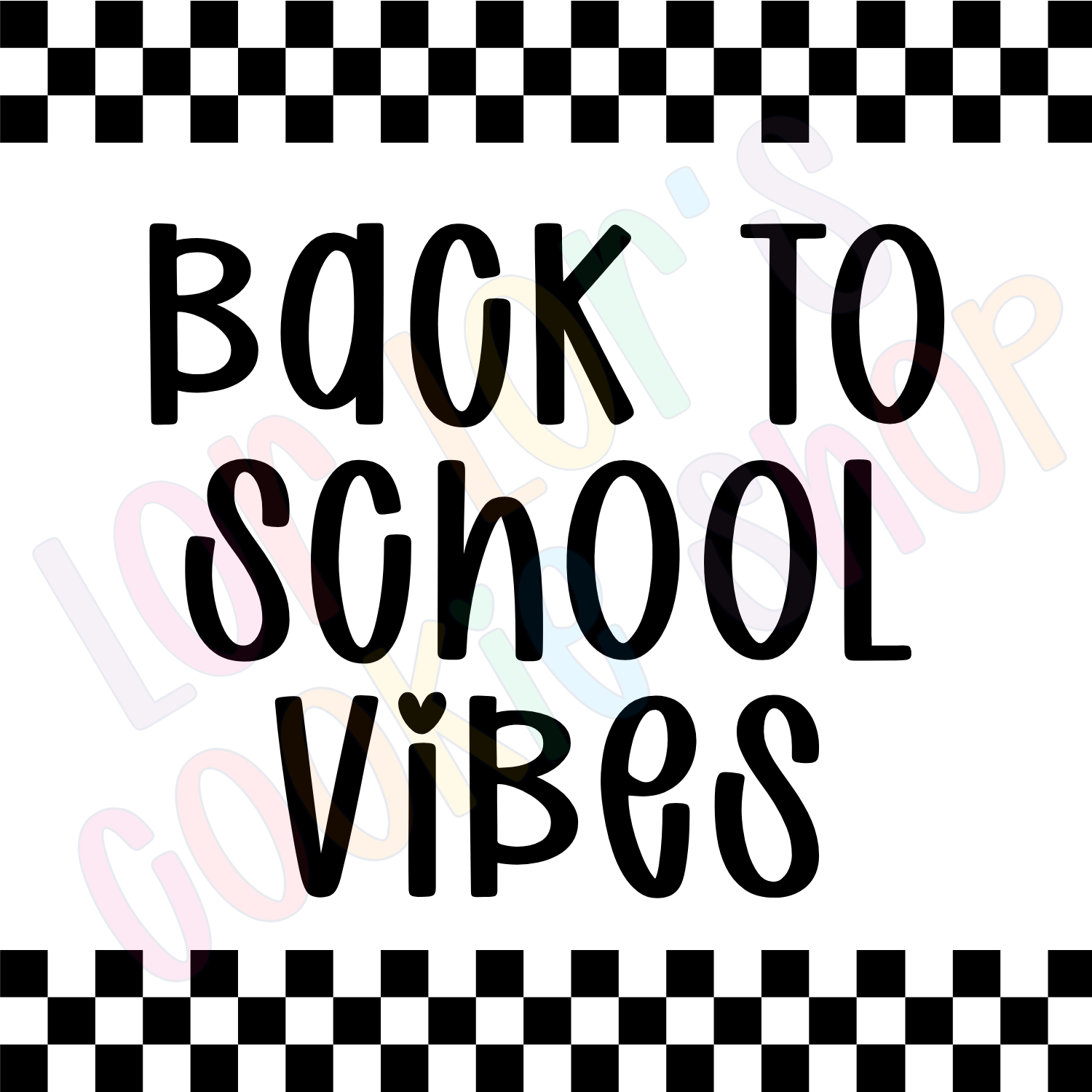 Back to School Vibes- 2 Inch Square Tag