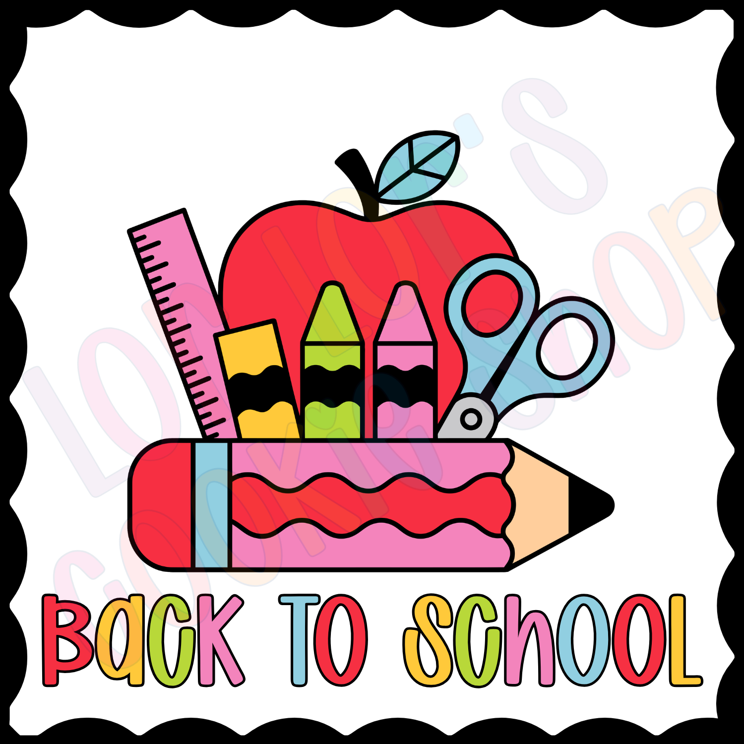 Back to School - 2 Inch Square Tag