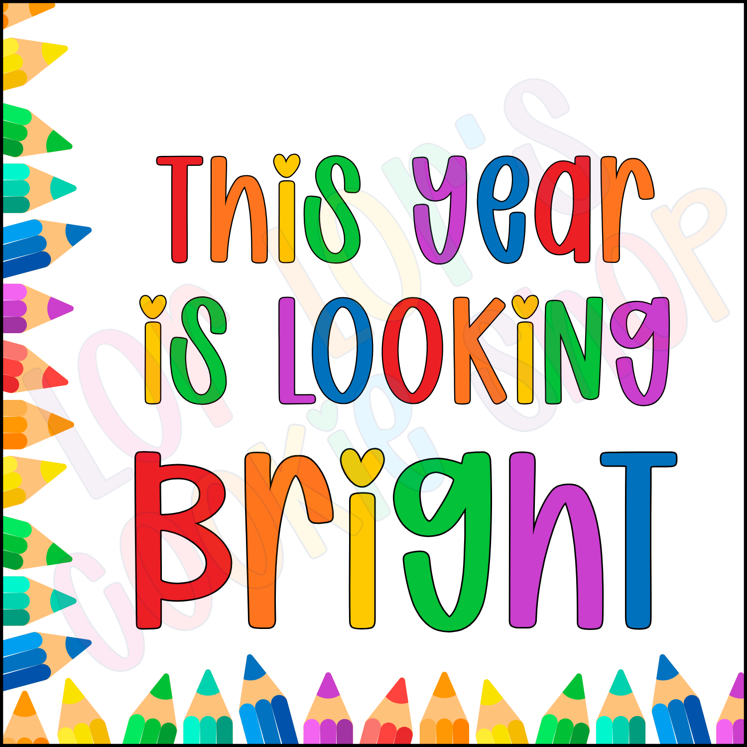This Year is Looking Bright- 2 Inch Square Tag