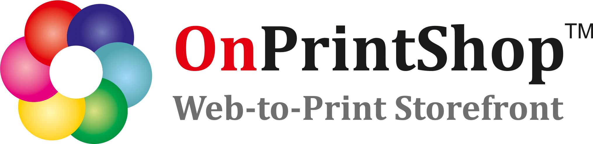 Logo for the onprintshop web-to-print platform