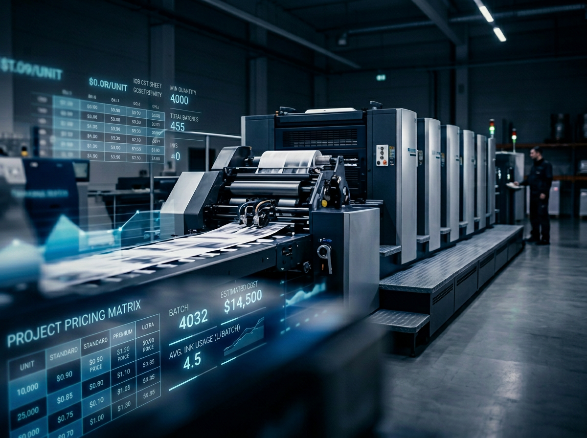PrintSmith reporting data floating around an offset press