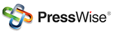 PressWise logo with colorful interlocking shapes and text