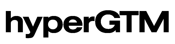 A black image with large text 'hyperGTM' visible