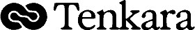 Black logo with the text 'Tenkara' in stylized font