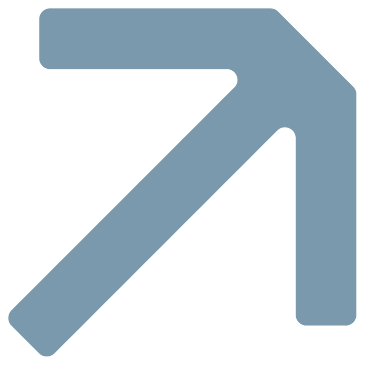 A large black and blue arrow pointing to the upper right.
