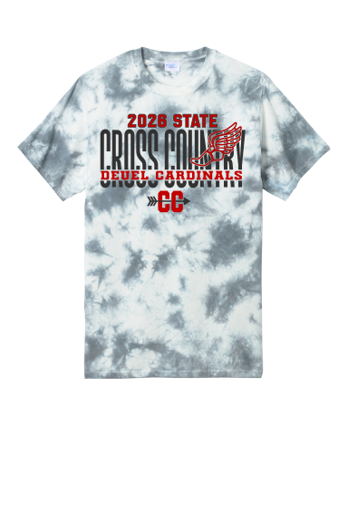 State Deuel Cross Country Adult Tee Tye-Die | Unisex