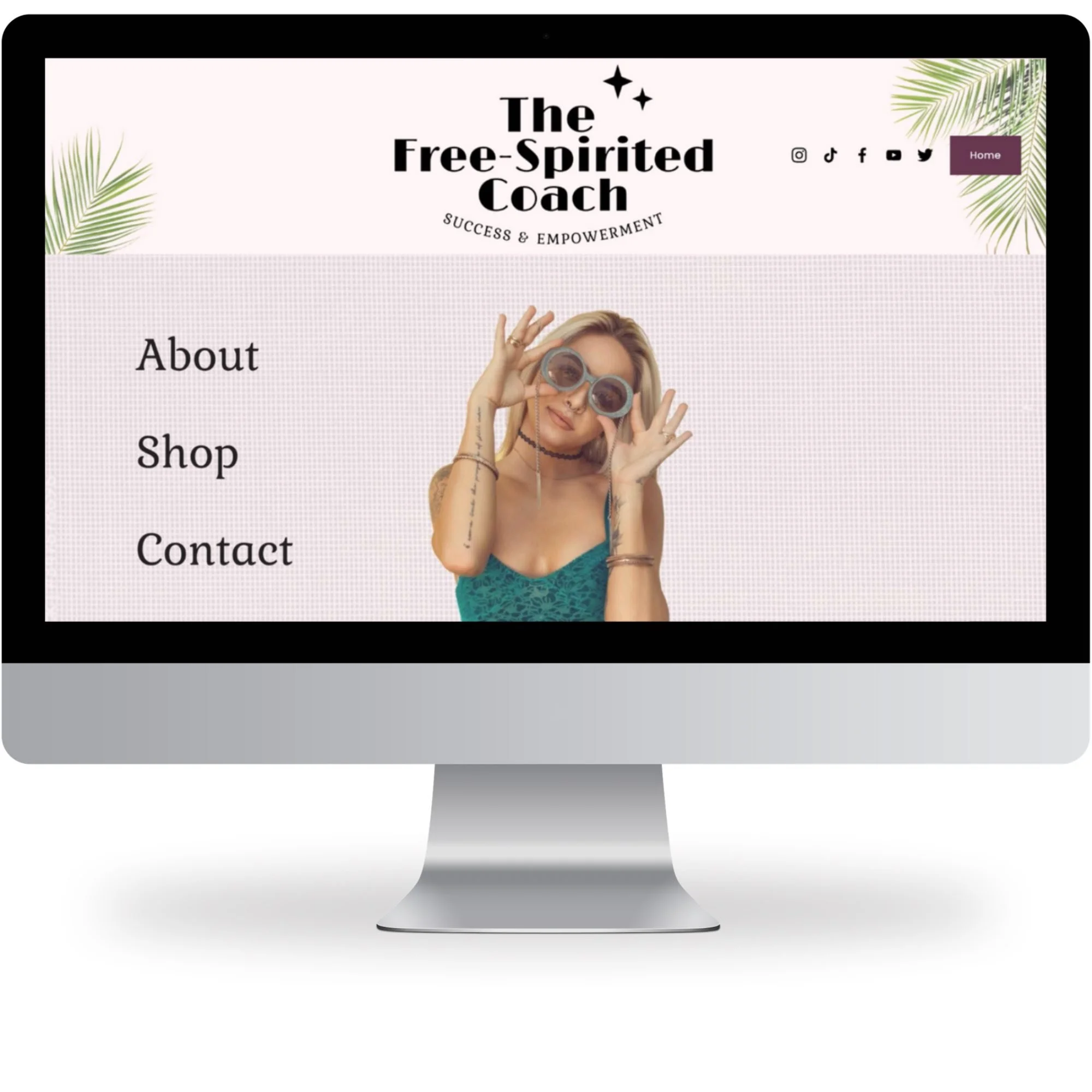 custom web design mockup for blogger
