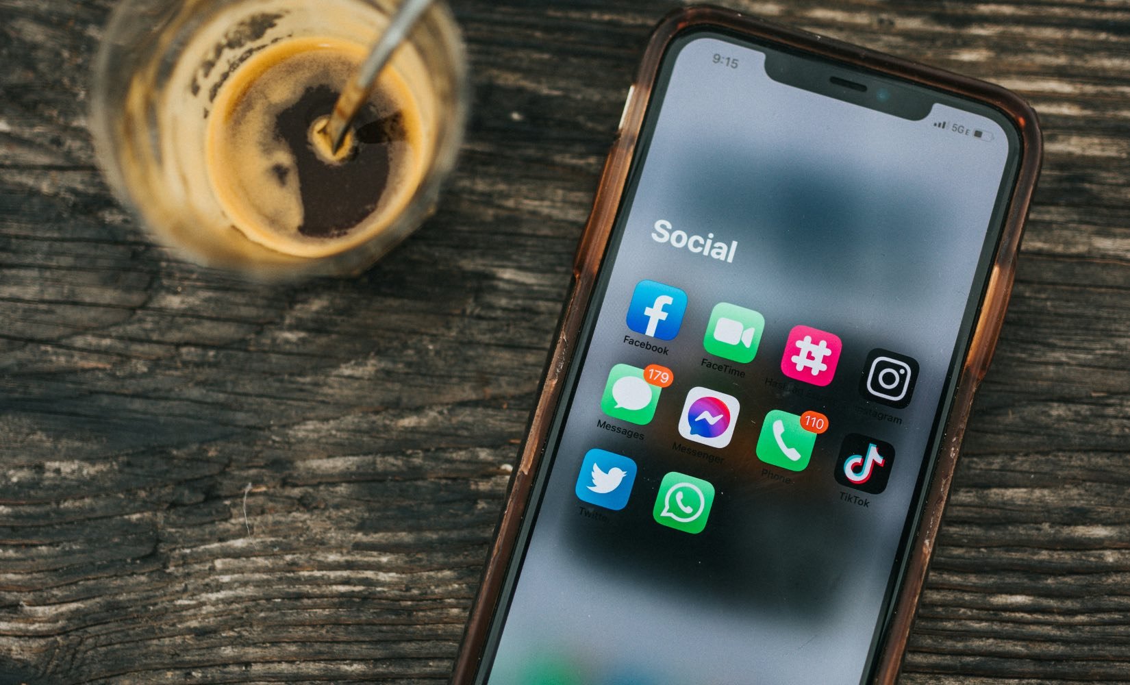 social media apps on realtor's cellphone