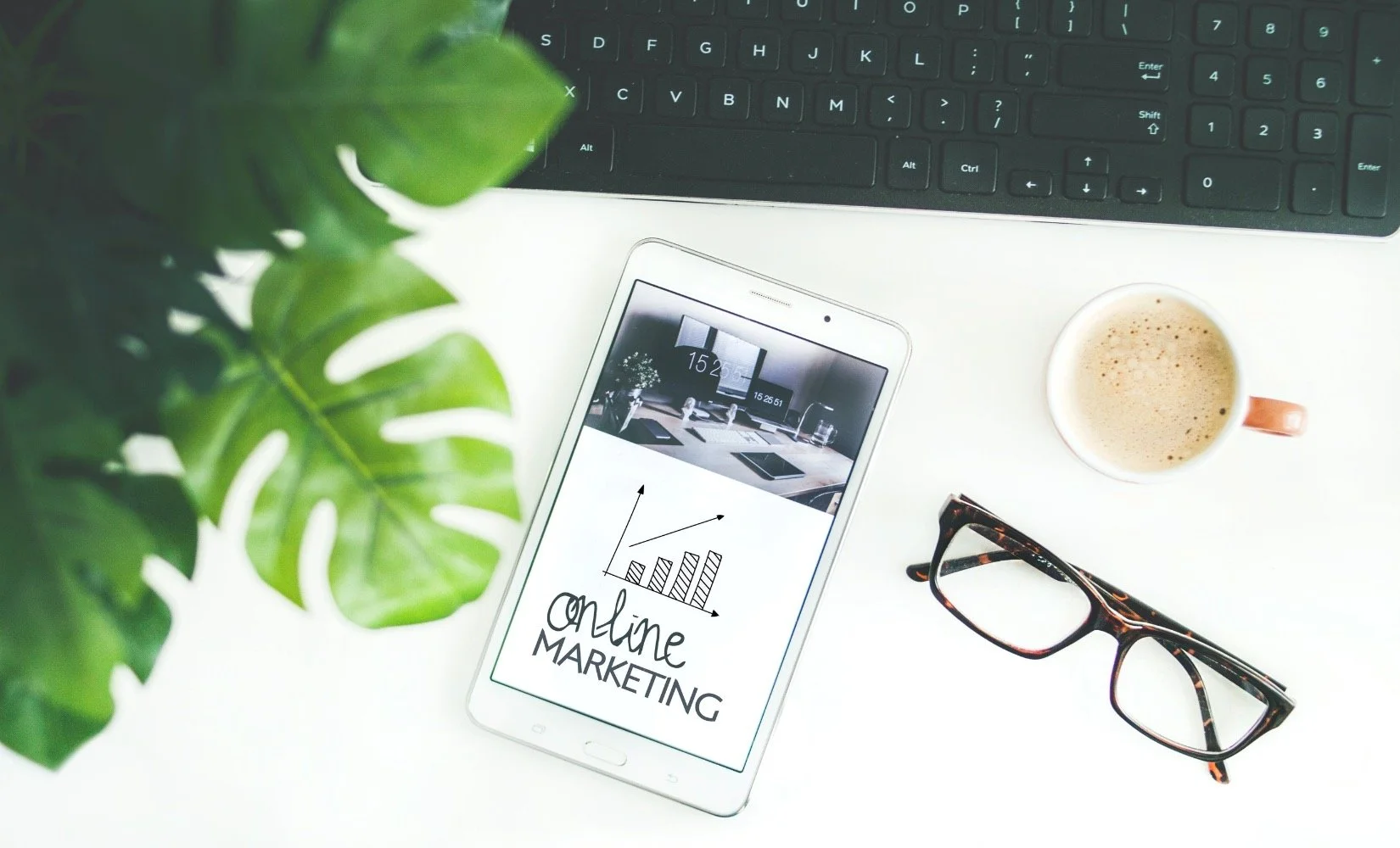 Marketing consultant's workspace