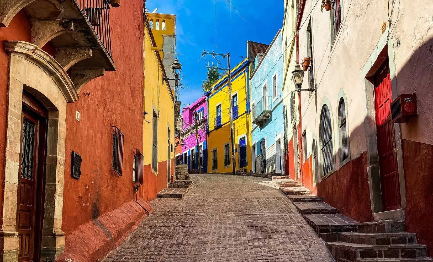 Expat destination of Mexican streets in San Miguel de Allende Mexico