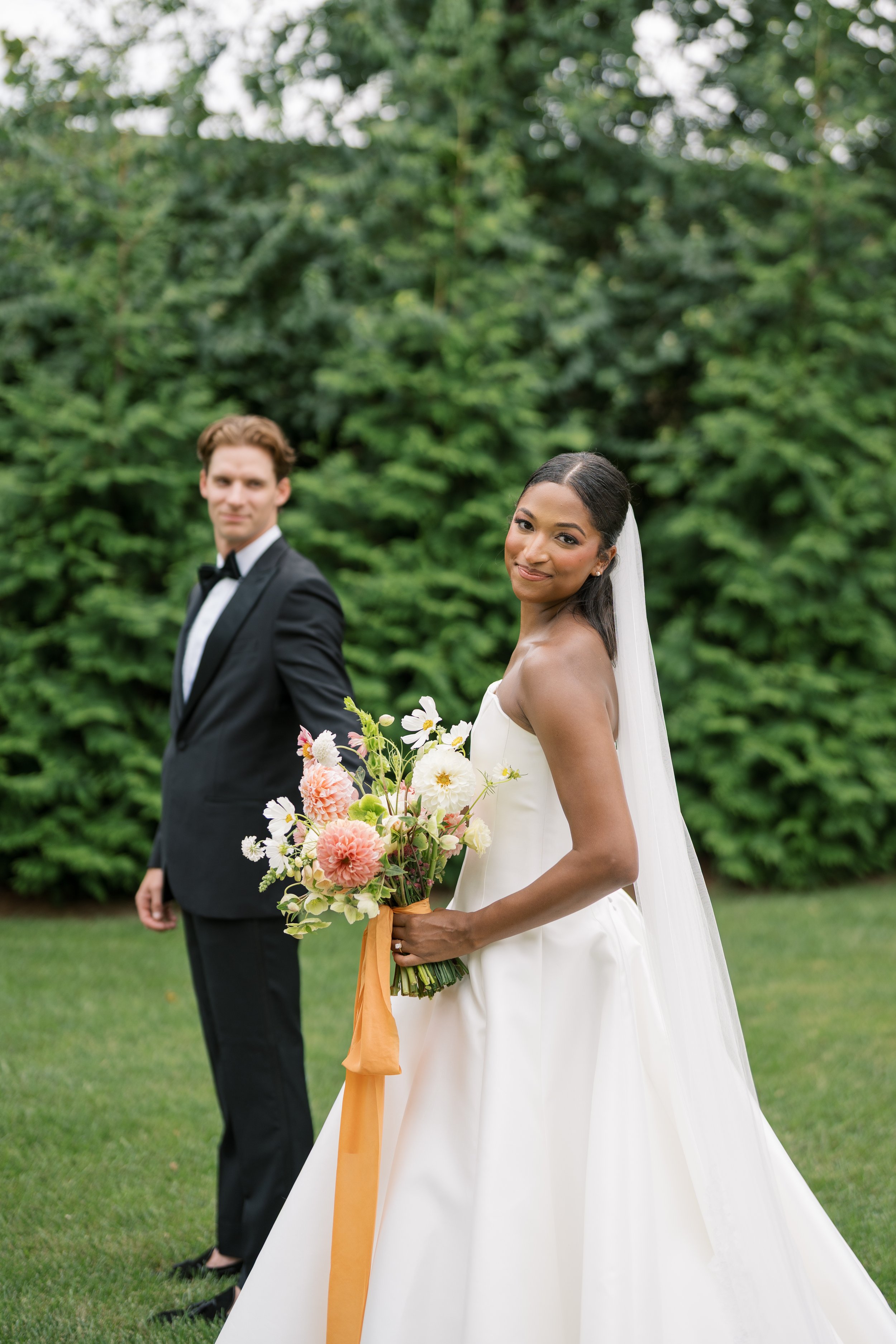 Bride and groom portrait at The Palomar wedding in Cincinnati