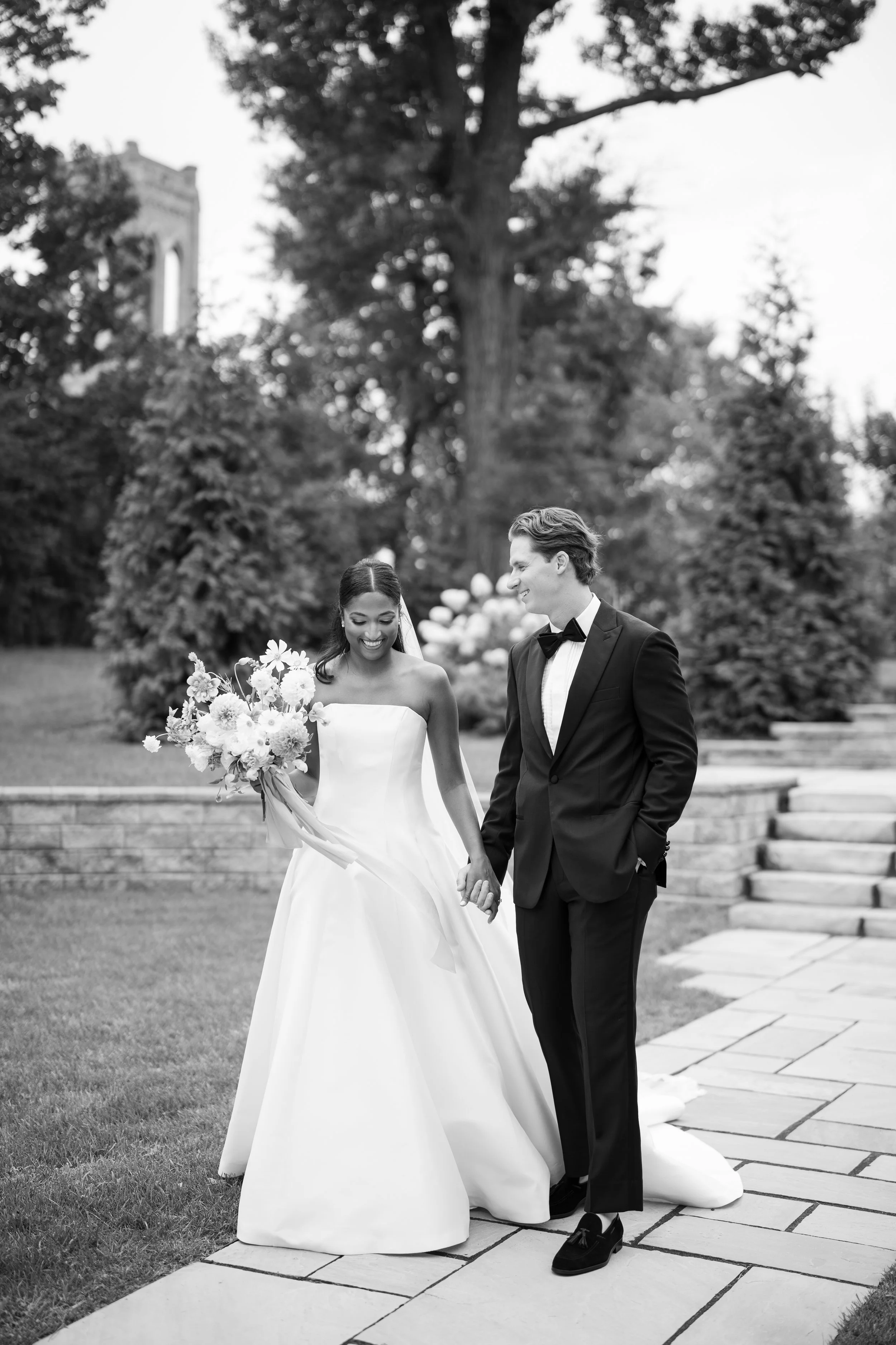 Bride and groom portrait at The Palomar wedding venue in Cincinnati