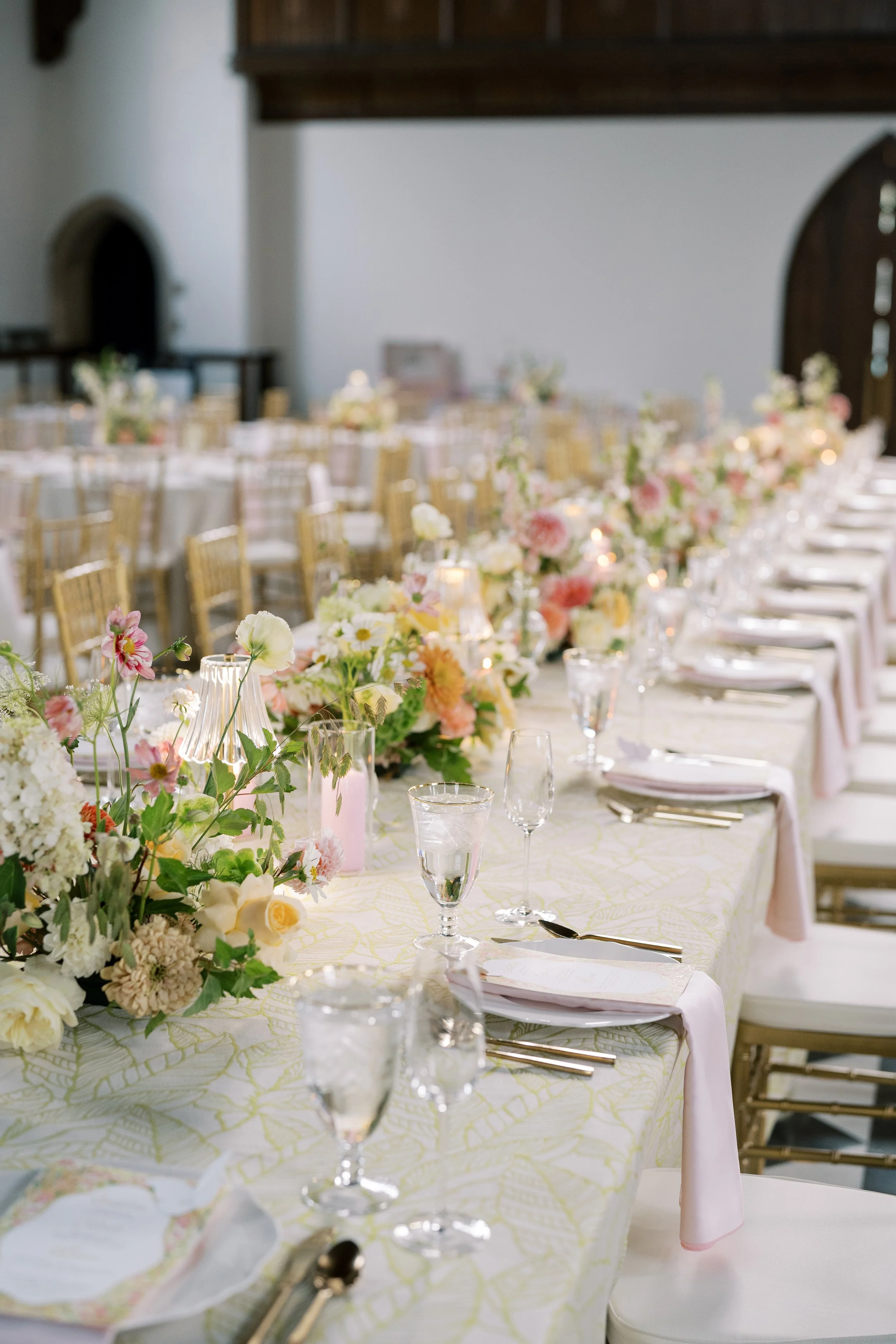 Colorful tablescape for a summer wedding at The Palomar in Cincinnati, Ohio. Planned and designed by Leeann McKay Events. 