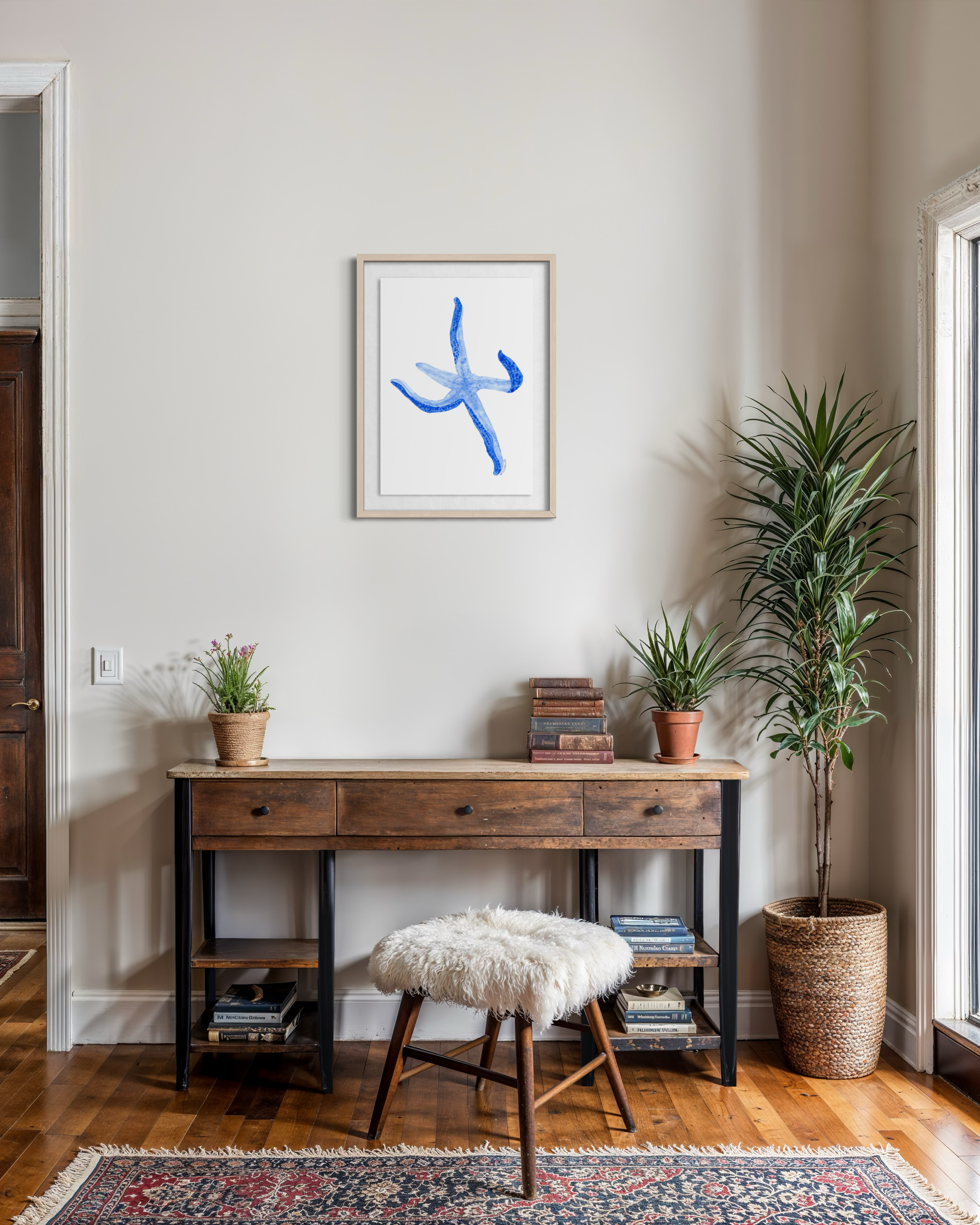 blue linckia fine art print canberra australia ocean inspired watercolour wall art 08.PNG