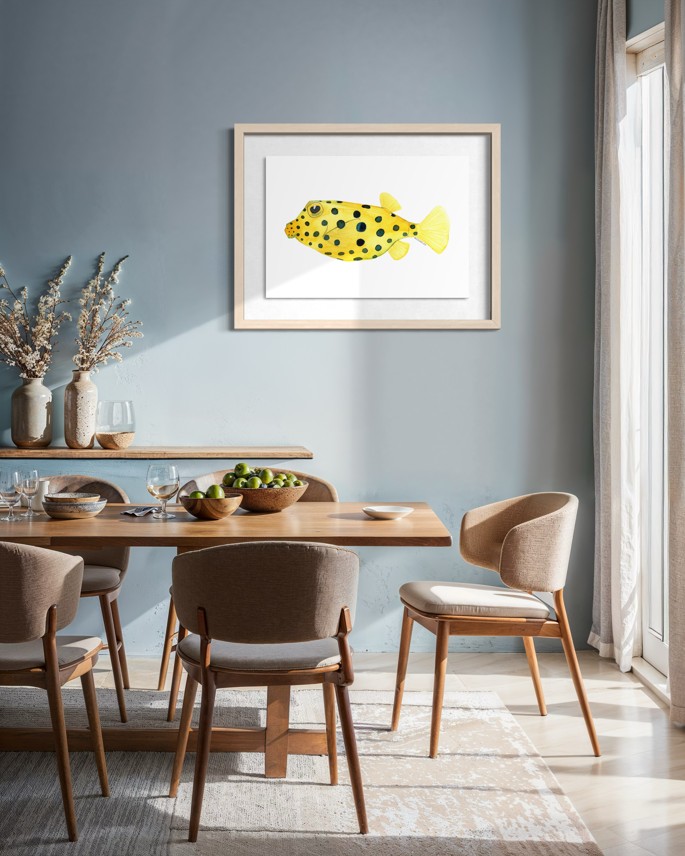 Yellow Boxfish Print