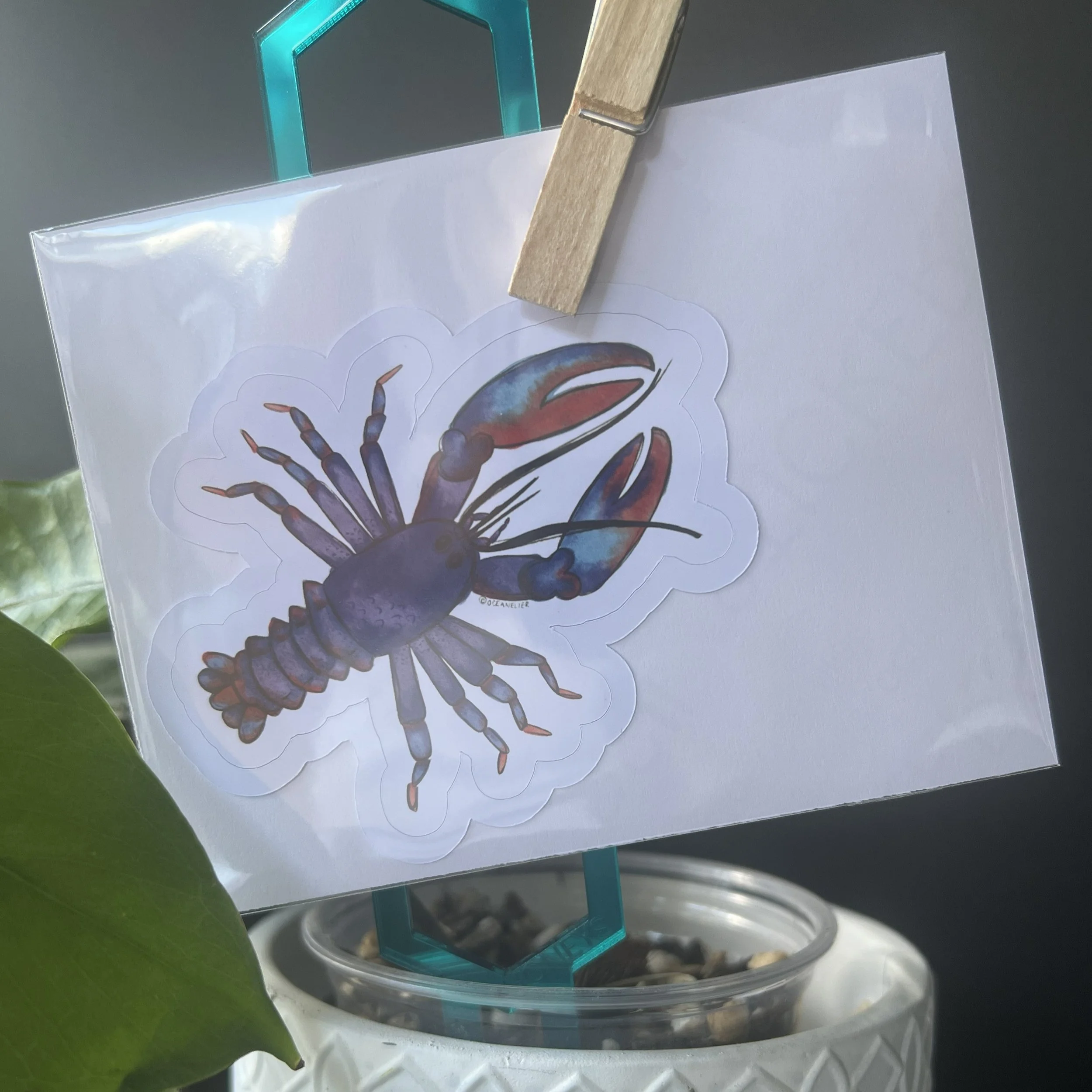 Purple Lobster Sticker