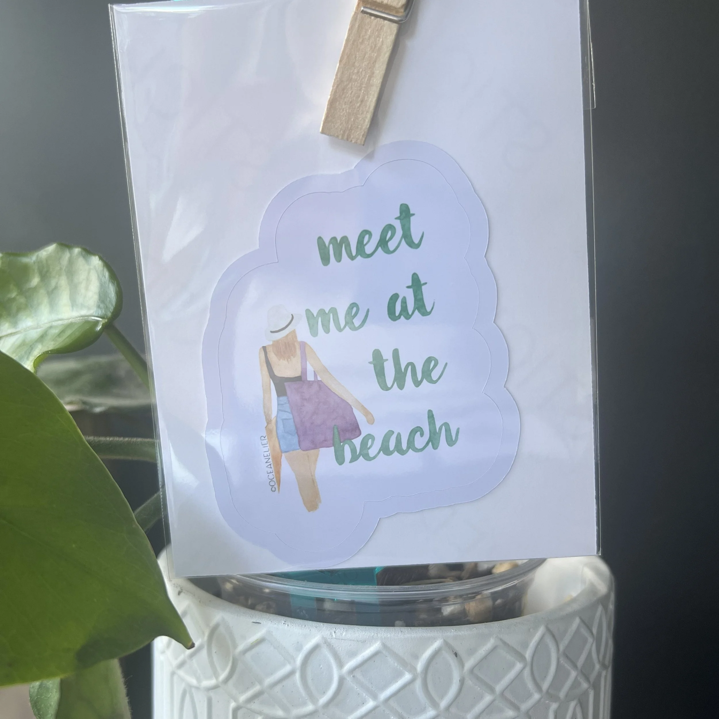 Meet Me At The Beach Sticker