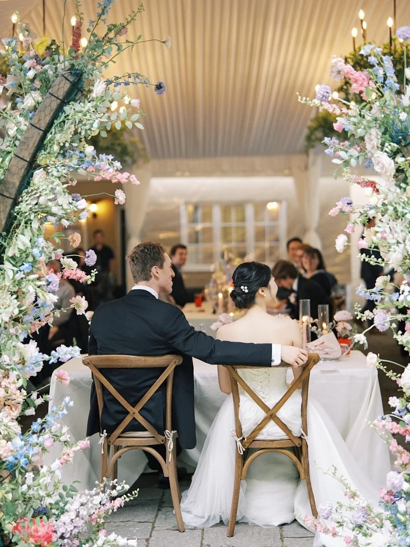 Catharine and Matthew&rsquo;s dreamy winery wedding at @chateaulill in Redmond was a perfect blend of fine art elegance and timeless romance. Surrounded by lush vineyards and golden light, the couple exchanged vows in an airy outdoor ceremony that fe