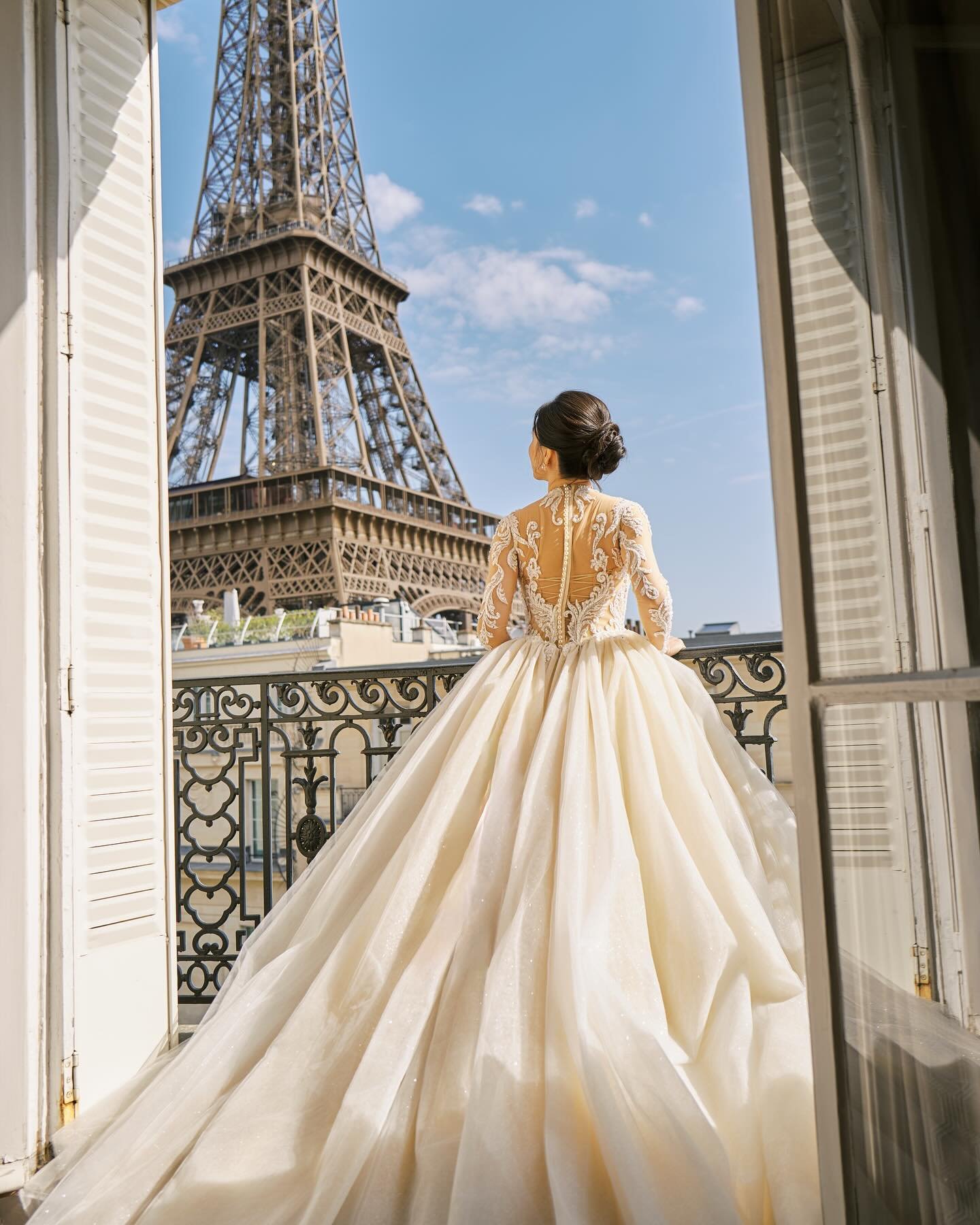 Had the absolute privilege of capturing this lovely couple&rsquo;s pre-wedding photos in Paris. We spent a day and a half exploring the city together, and every moment felt like a dream. From flawless makeup and hair to elegant dresses, a beautiful b