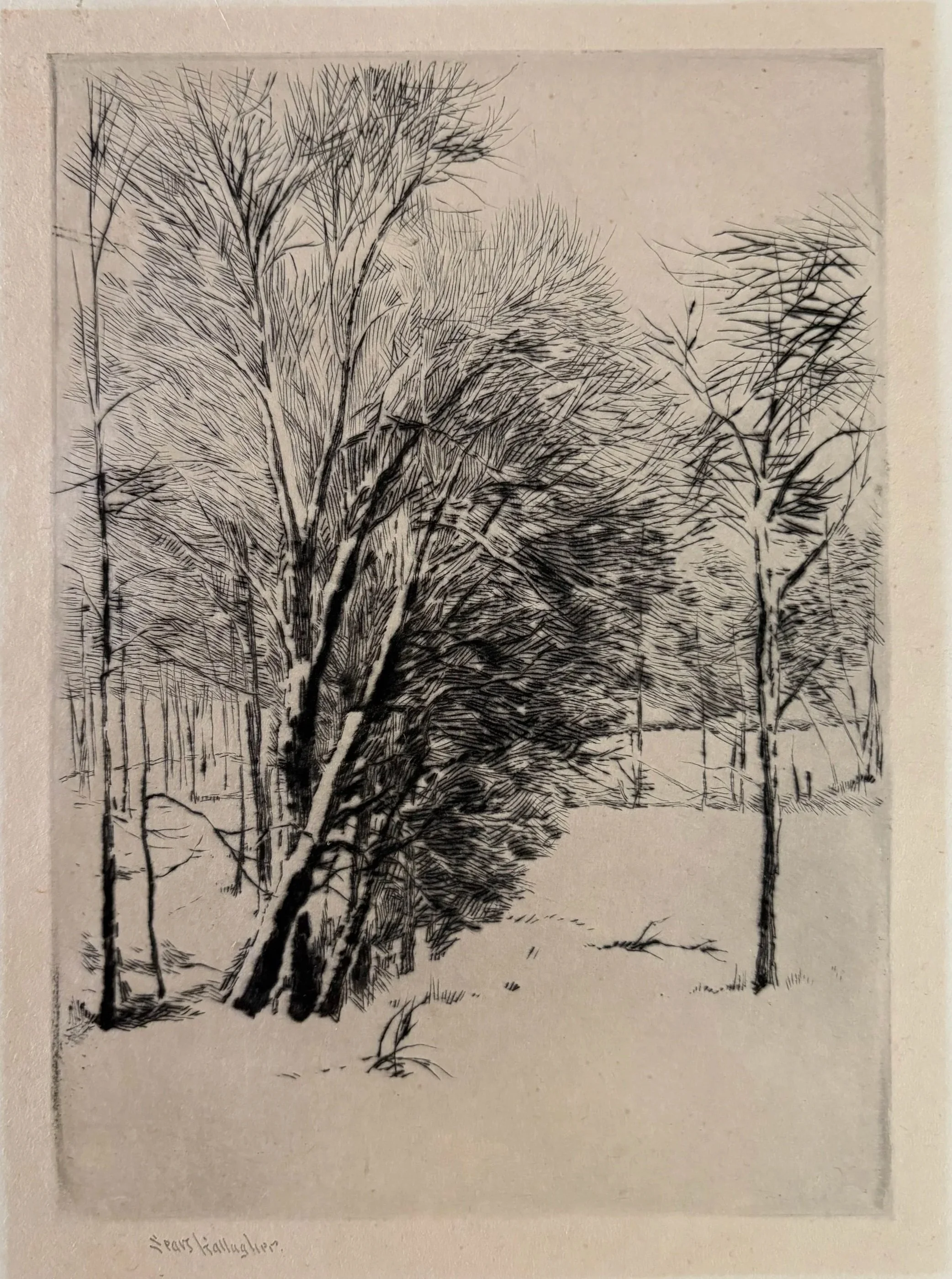 Sears Gallagher (1869-1955), Little Solitude, Signed artist proof etching