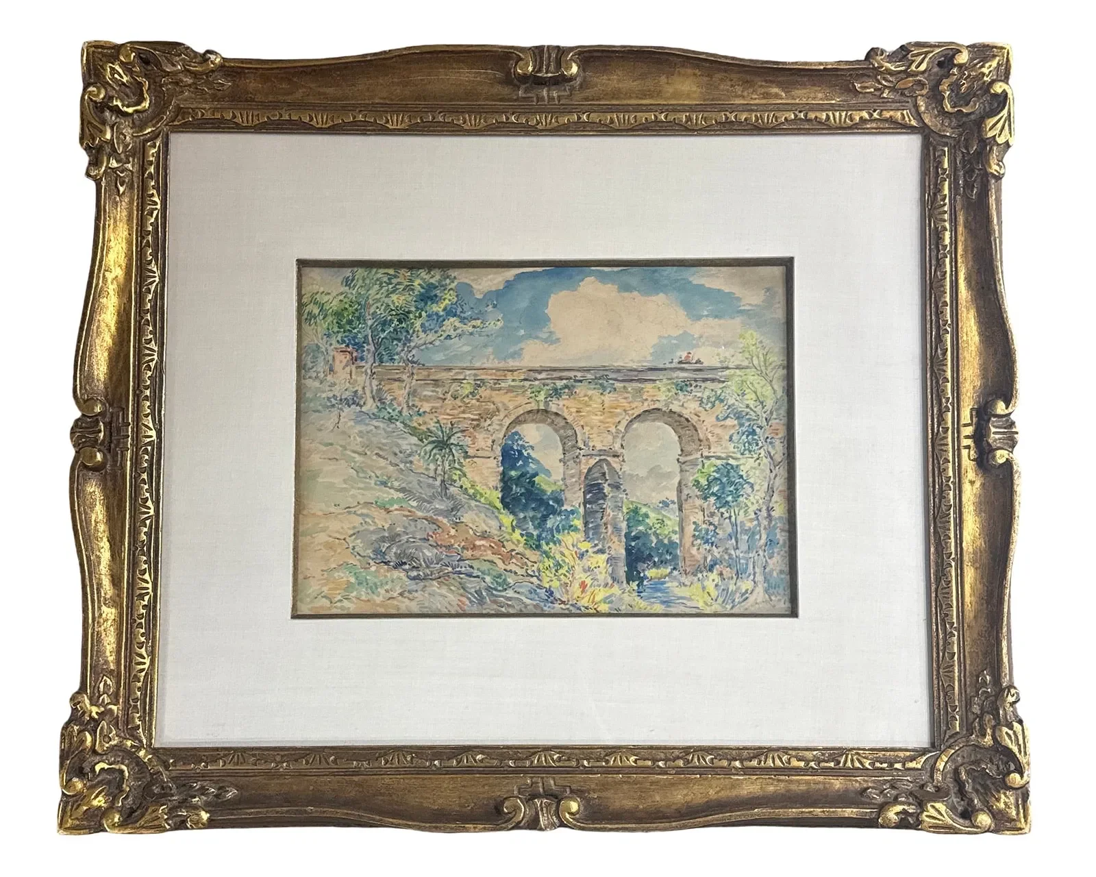 Reynolds Beal, Old Spanish Bridge, watercolor