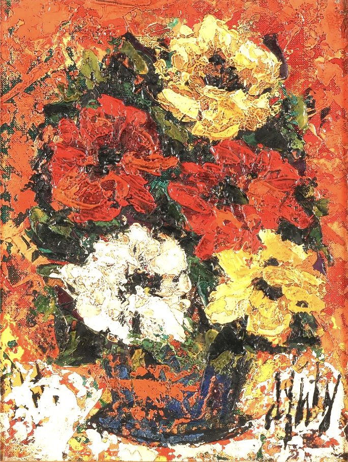 Henry Maurice D’Anty (1910–1998), Floral Still Life, Oil on Canvas, $495