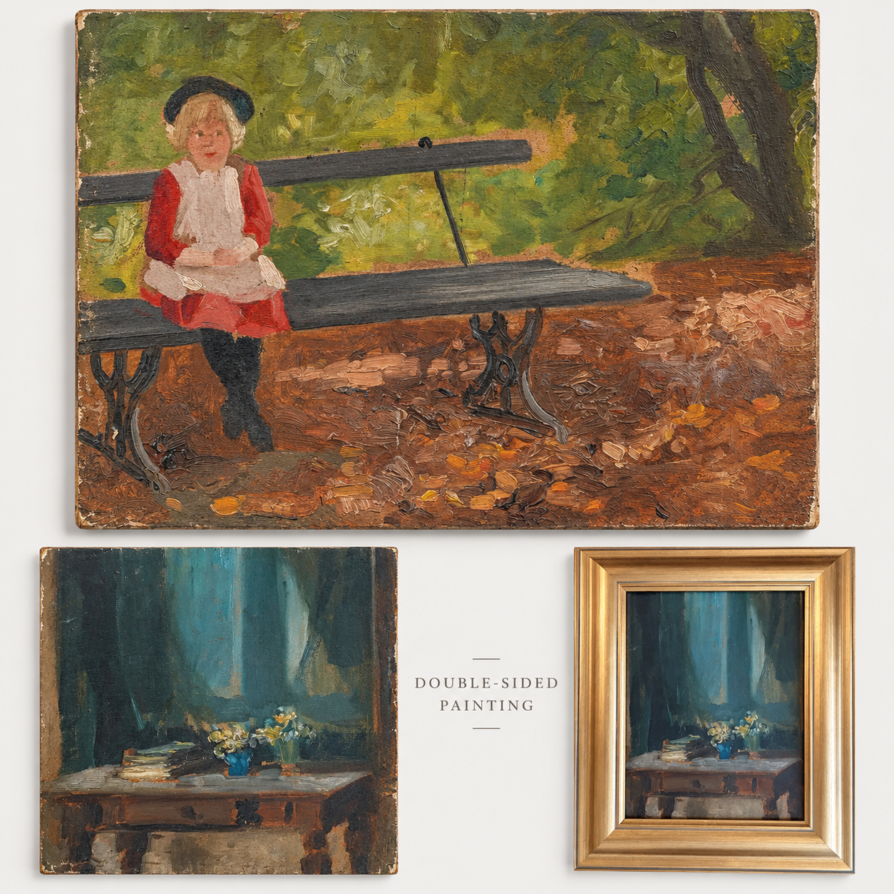 Unsigned Double-Sided, Oil on Canvas, $425