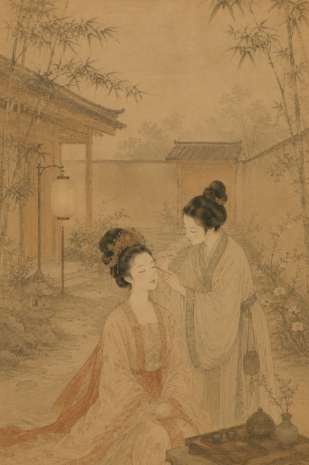 Traditional Chinese Medicine facial rejuvenation inspired by ancient Chinese beauty preservation practices and the classical wellness traditions of the Tang Dynasty.