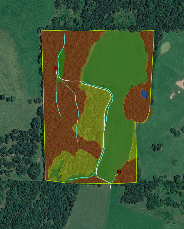 This is an example property where we conducted an in=person assessment. We verify land cover types in person, along with assessing the property's access and any wildlife activity found on the property.