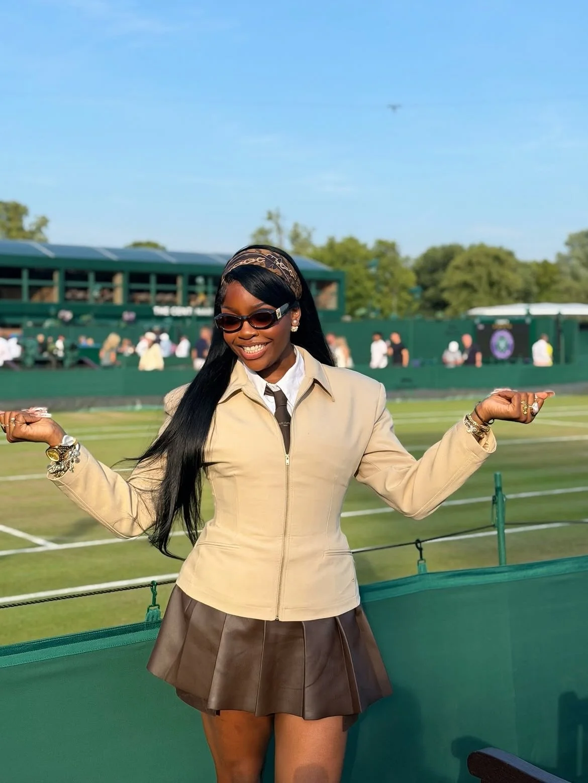 Nella attends the Wimbledon Quarter Finals with YouTube.