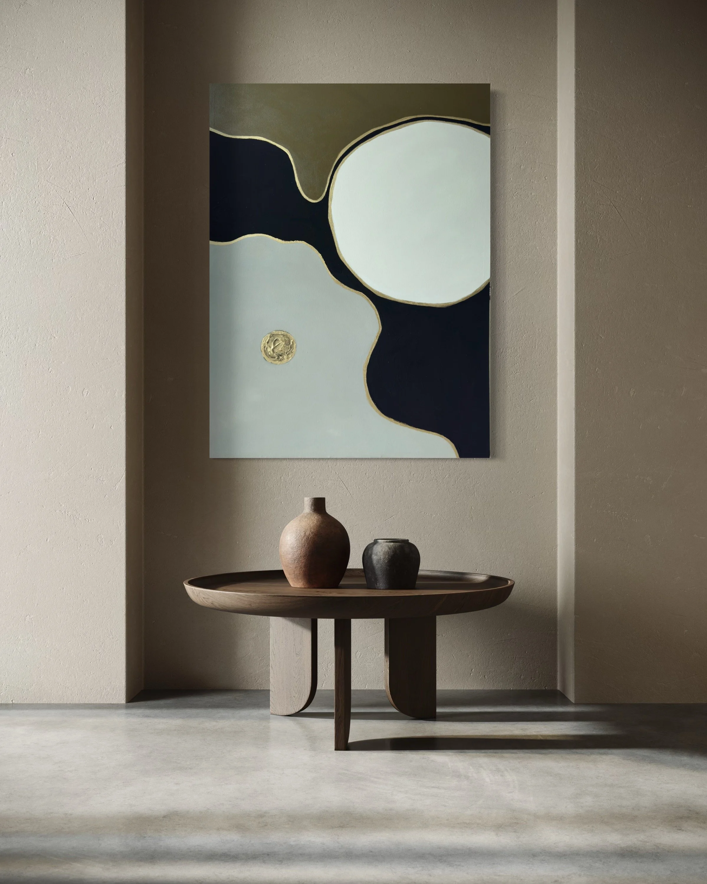   Paper Moon  
 Original • 48 × 36 in. 
 Oil and Mixed Media On Gallery Canvas 