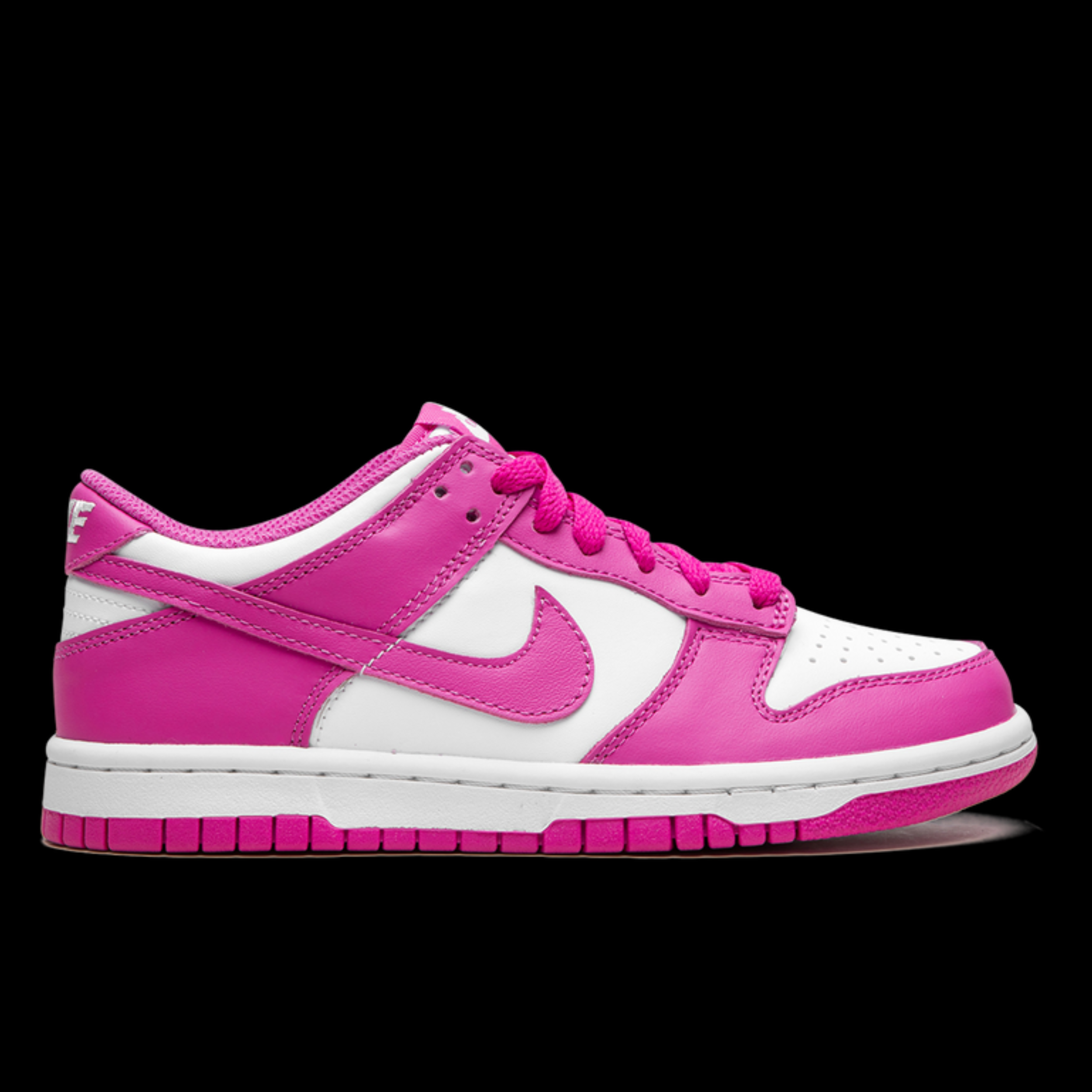 NIKE DUNK LOW (BG) WHITE : ACTIVE FUCHSIA .png