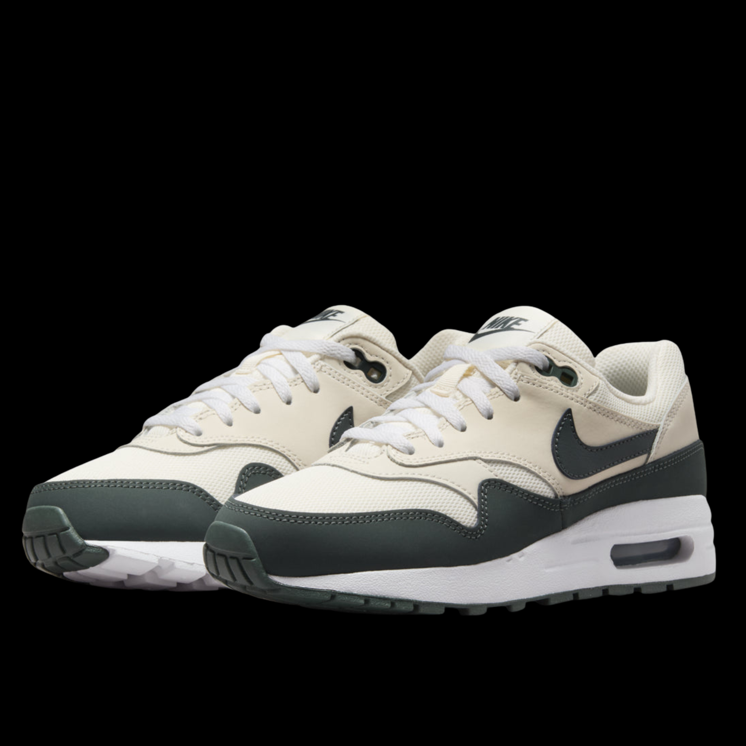 NIKE AIR MAX 1 GS PALE IVORY : VINTAGE GREEN : WHITE 1.png