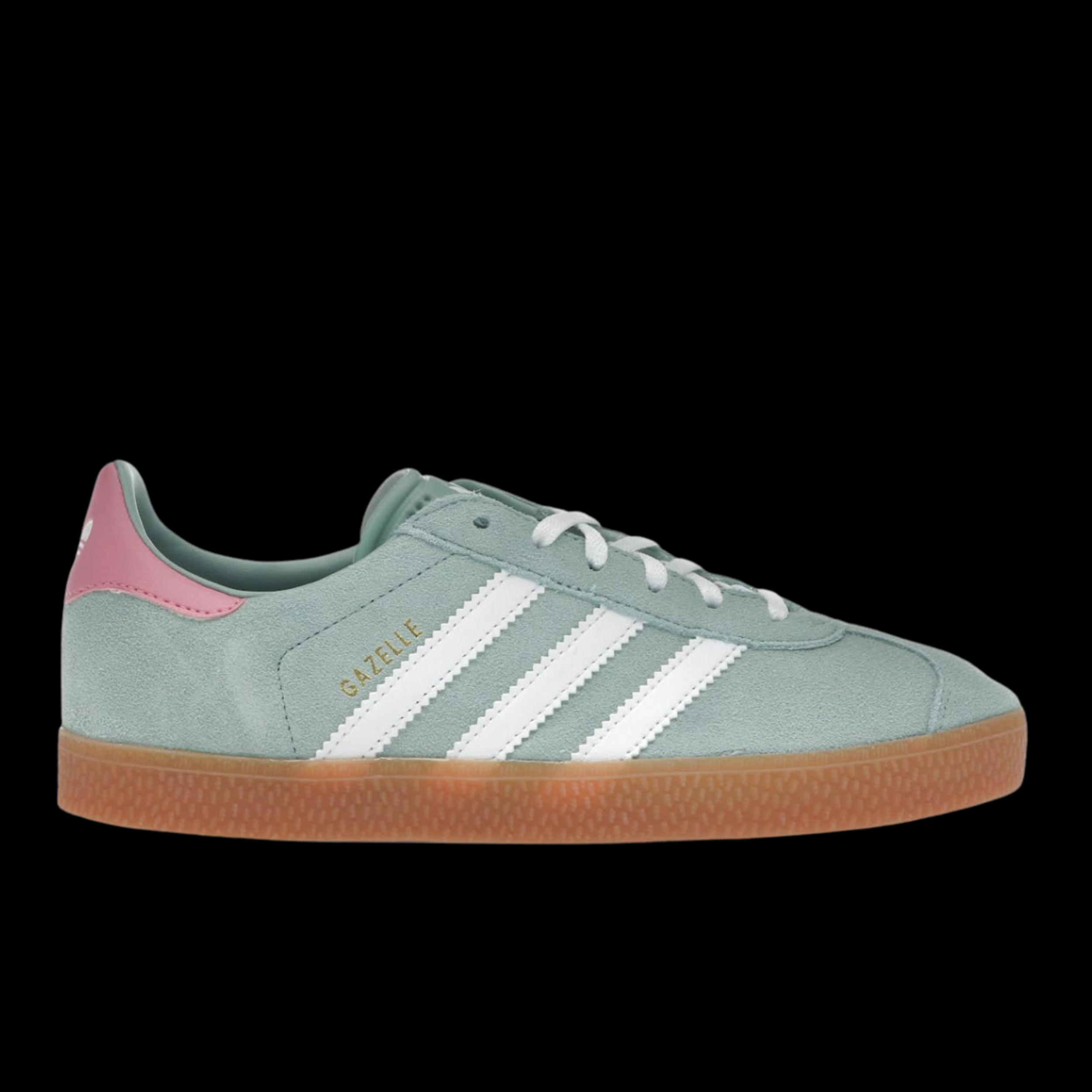 ADIDAS GAZELLE GREEN BLISS / PINK - SIZE 6