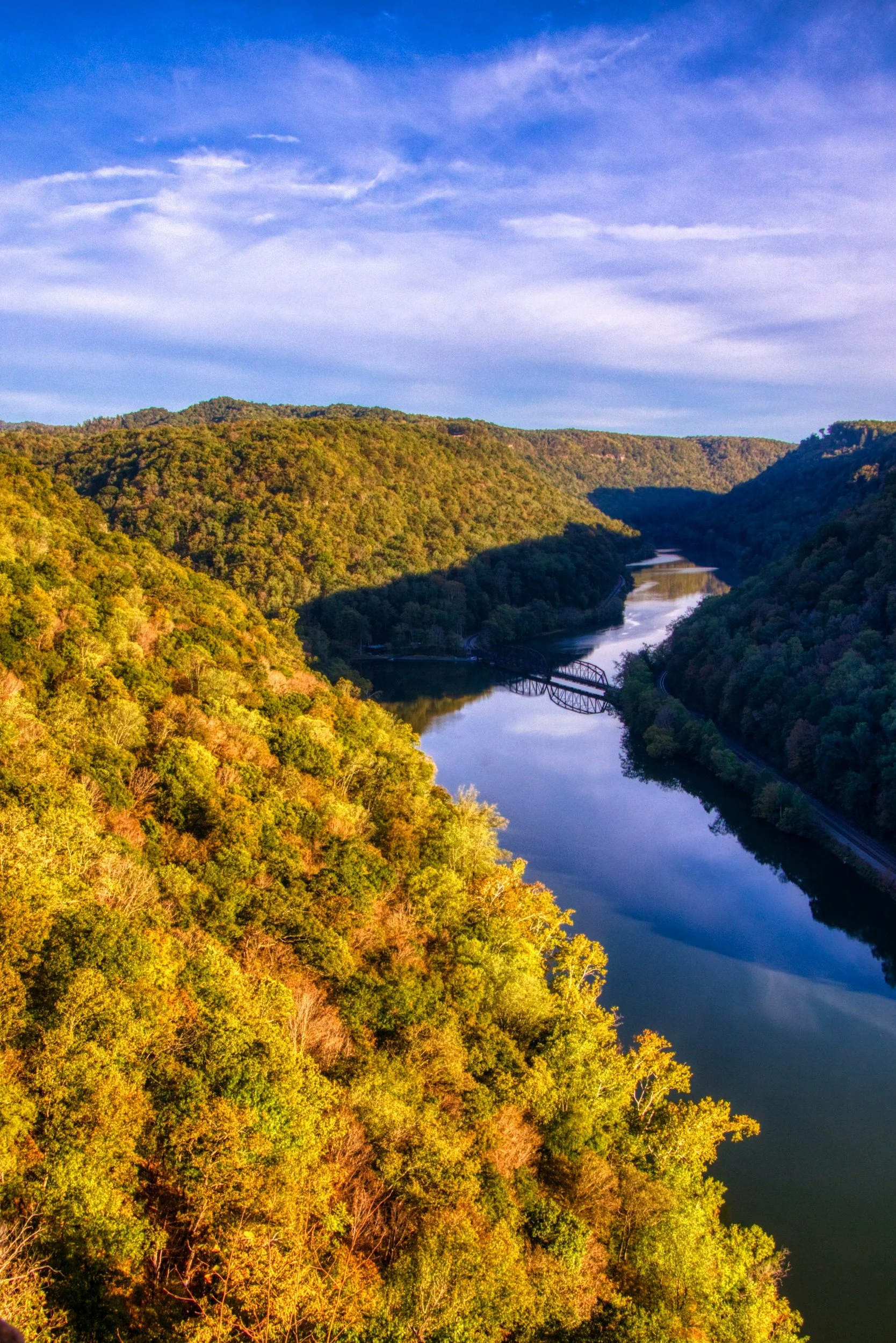 Autumn color along the New River Gorge, West Virginia