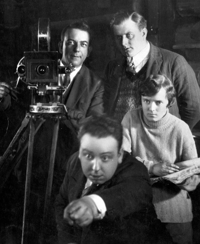 Alfred Hitchcock directing in the 1920s.